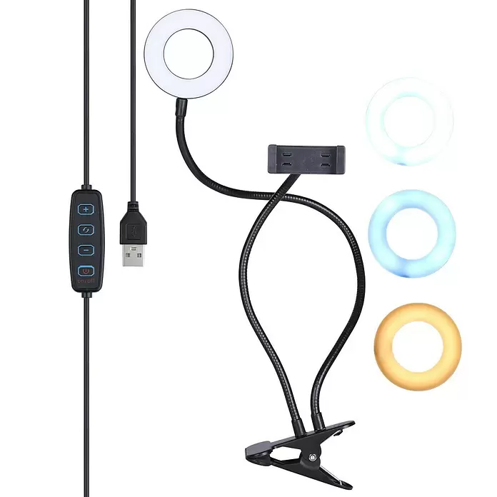 Pinza de soporte para móvil NK - Ángulo focal: 360 ° - Vista de perfil izquierdo