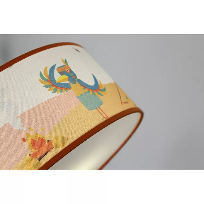Idp Lampshades Plafón redondo Indiens - 60 W, Ø x Al: 30 x 12 cm, Multicolor, E27 - Foto ambiente