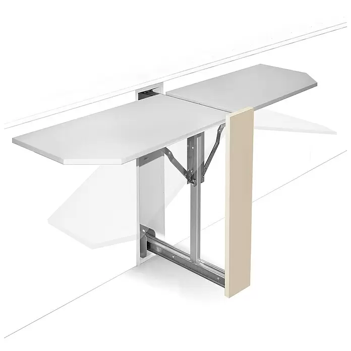 Mesa plegable y extraíble con tablero - L x An: 127 x 32 cm - Foto ambiente