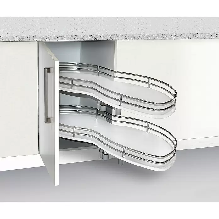 Estantería rinconera metálica Gemela Deluxe izquierda - Blanco - Foto ambiente