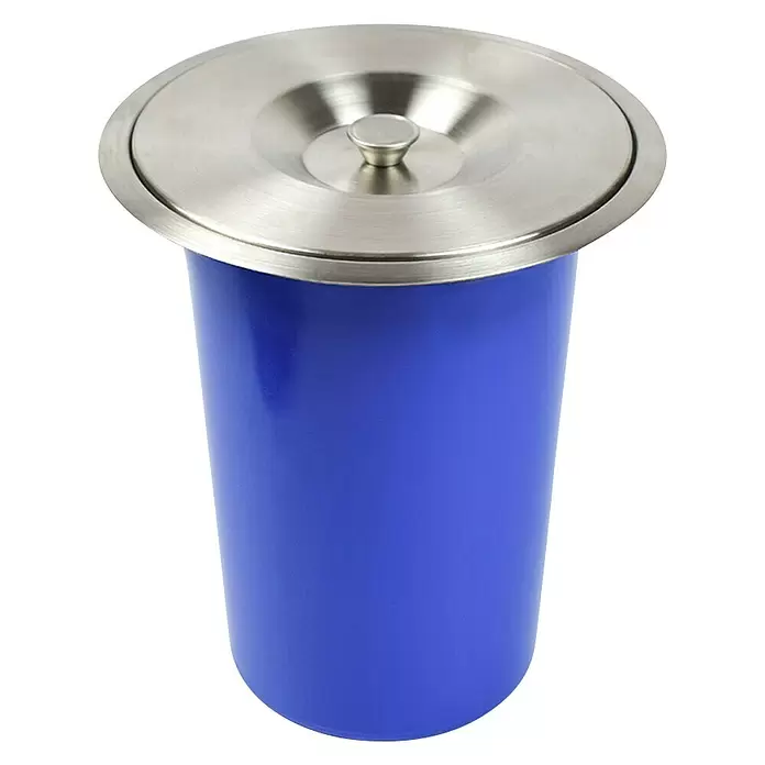 Contenedor de basura encimera 8L - Plateado - Vista angular