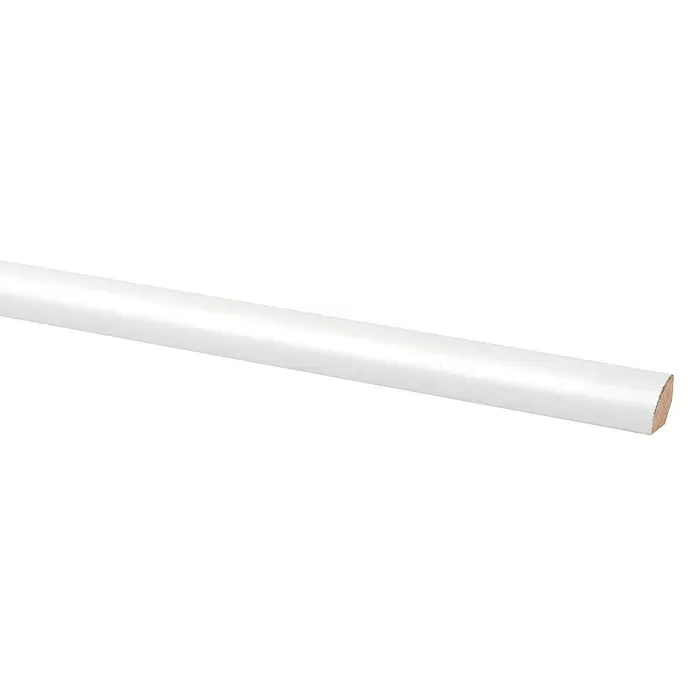 Kwartronde hoeklijst - 2.600 x 13 x 13 mm, Overschilderbaar - Close-up