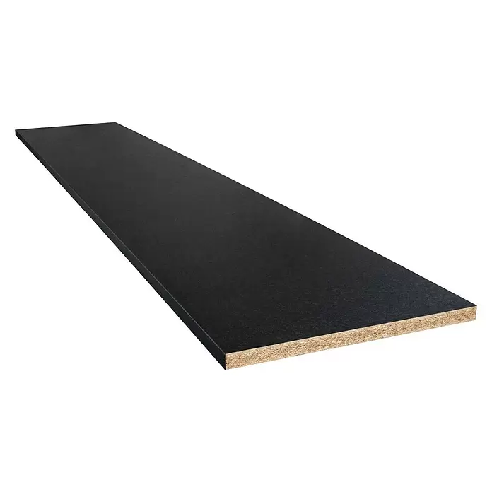 CUCINE Küchenarbeitsplatte nach Maß 901 Black RM - Max. Zuschnittsmaß: 365 x 63,5 cm, Stärke: 1,76 cm - Diagonale Ansicht