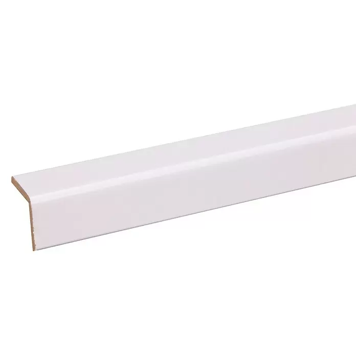 Hoeklijst - l x b x h: 260 cm x 28 mm x 28 mm, Wit - Close-up