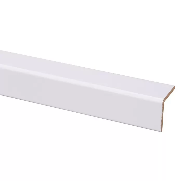 Hoekafdeklijst - 2.600 x 33 x 33 mm, Overschilderbaar - Close-up
