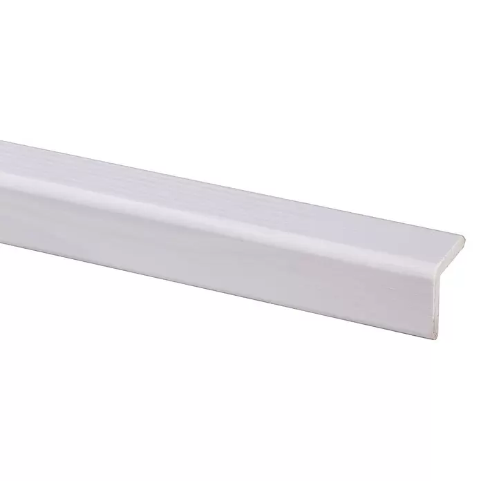 Hoekafdeklijst Wit 2700 x 27 x 27 mm - 2.700 x 27 x 27 mm, Hout - Close-up