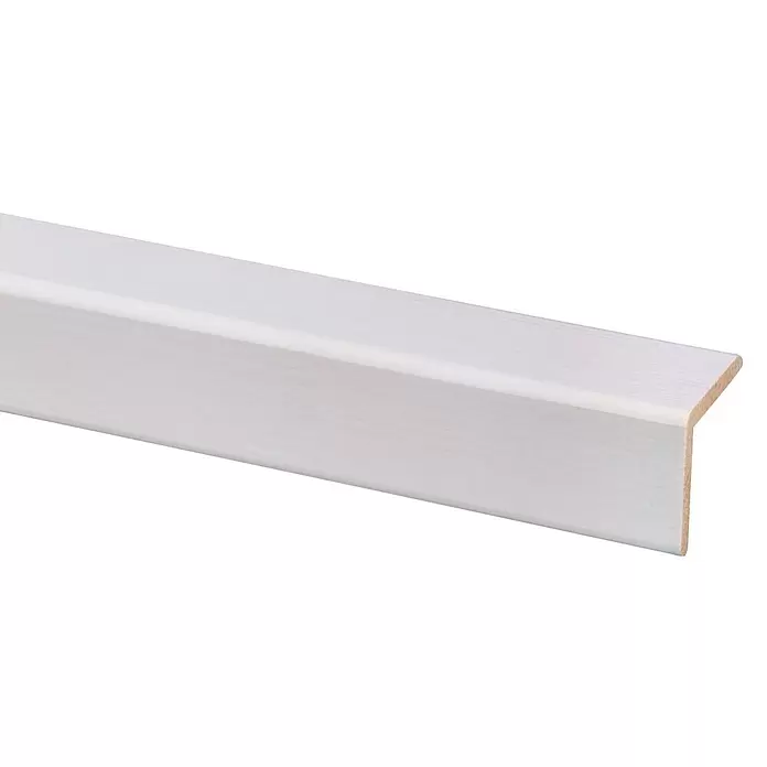 Hoekafdeklijst Wit 2700 x 34 x 34 mm - 2.700 x 34 x 34 mm, Hout - Close-up