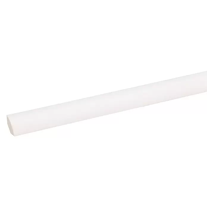 Kwartronde hoeklijst Wit 2700 x 13 x 13 mm - 2.700 x 13 x 13 mm, Hout - Close-up