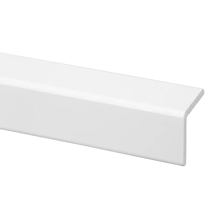 Hoekafdeklijst wit gelakt 2700 x 34 x 34 mm - 2.700 x 34 x 34 mm, Hout - Close-up