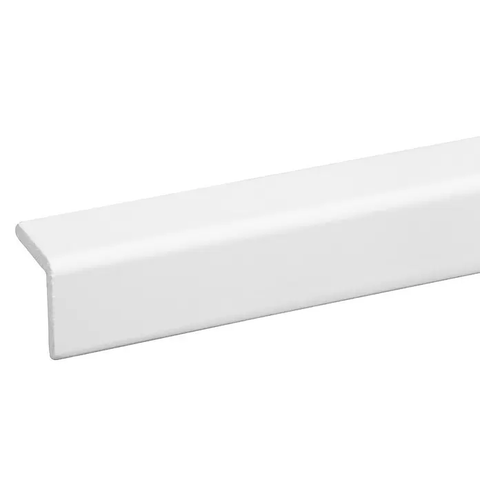 Hoekafdeklijst wit gelakt 2700 x 34 x 34 mm - 2.700 x 27 x 27 mm, Hout - Close-up