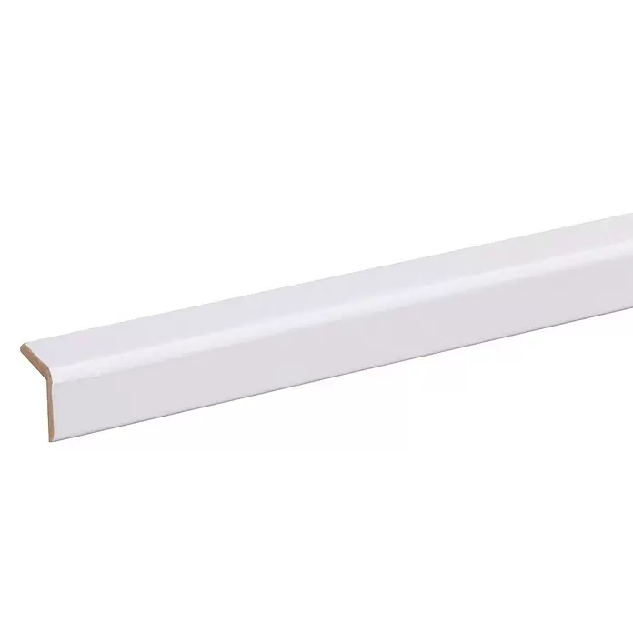 Hoeklijst - l x b x h: 260 cm x 21 mm x 21 mm, Wit - Close-up