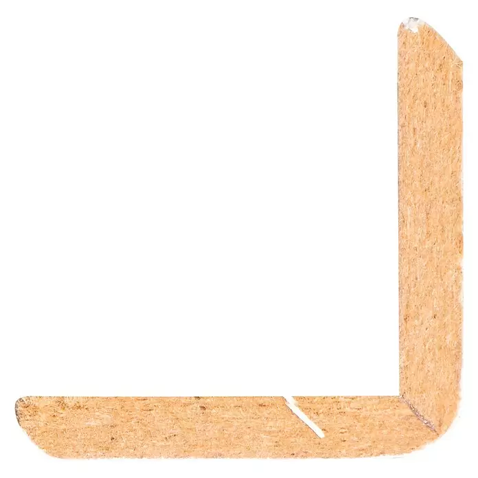 Hoeklijst - l x b x h: 260 cm x 28 mm x 28 mm, Wit - Vooraanzicht