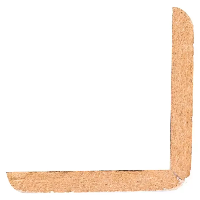 Hoeklijst - l x b x h: 260 cm x 33 mm x 33 mm, Wit - Zijaanzicht rechts