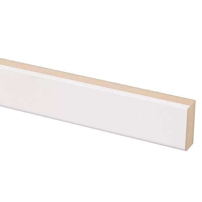 Vensterbankprofiel Recht Wit - 260 cm x 18 mm x 40 mm, Wit - Close-up