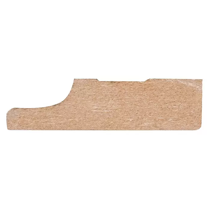 Muurplint Blokvormig Wit - 240 cm x 15 mm x 58 mm, Wit - Vooraanzicht