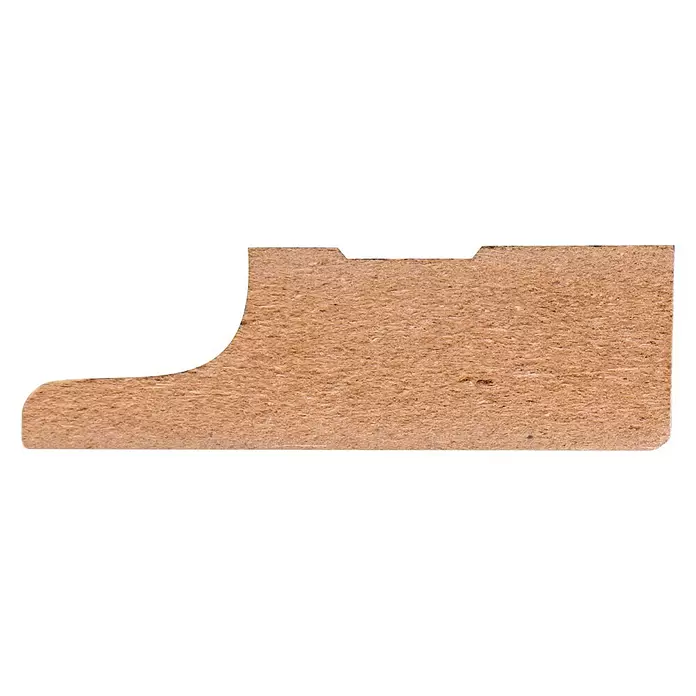Muurplint Blokvormig Wit - 240 cm x 18 mm x 58 mm, Wit - Zijaanzicht rechts