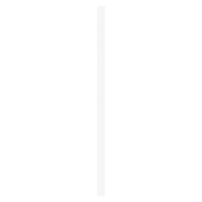 Muurplint RAL9003 - 244 cm x 12 mm x 94 mm, Wit - Zijaanzicht rechts