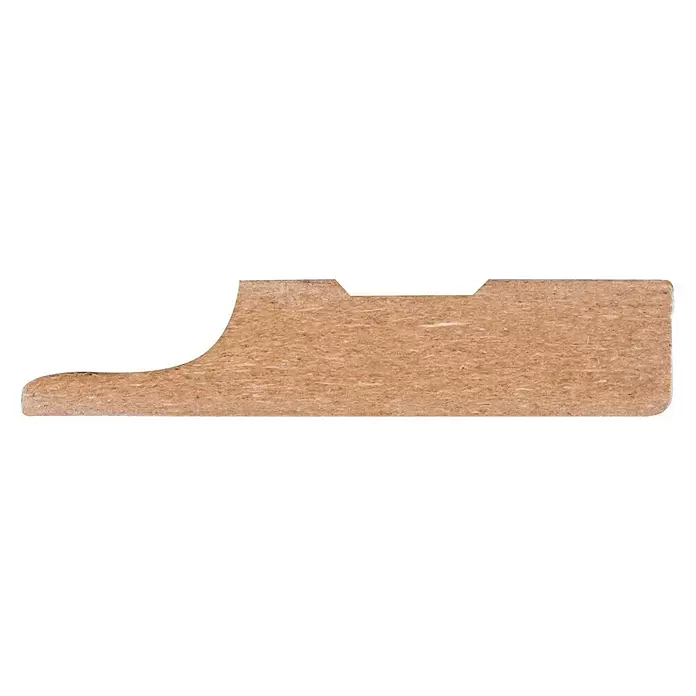 Muurplint Blokvormig Wit - 240 cm x 12 mm x 58 mm, Wit - Zijaanzicht rechts