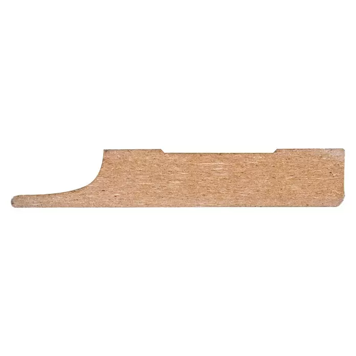 Muurplint Blokvormig Wit - 240 cm x 12 mm x 70 mm, Wit - Zijaanzicht rechts
