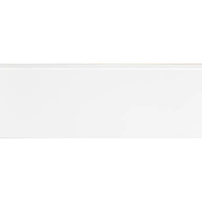 Muurplint Blok Wit RAL9010 - 244 cm x 12 mm x 94 mm, Wit - Close-up