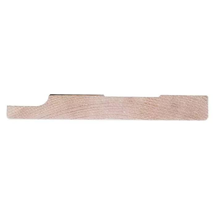 Muurplint Blok Wit RAL9010 - 244 cm x 12 mm x 94 mm, Wit - Zijaanzicht rechts