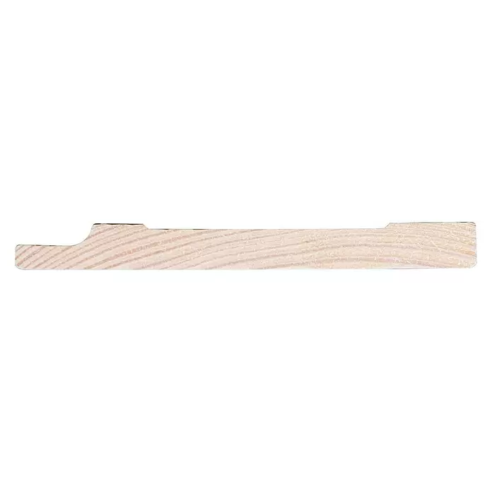 Muurplint Blok Wit RAL9010 - 244 cm x 12 mm x 119 mm, Wit - Vooraanzicht