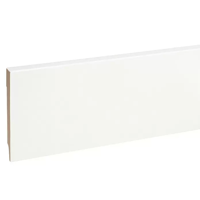 Muurplint Gelakt Wit RAL9010 - 244 cm x 15 mm x 119 mm, Wit - Close-up