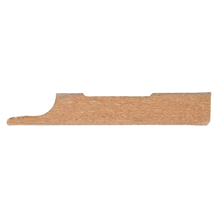 Muurplint Blokvormig Wit - 240 cm x 12 mm x 80 mm, Wit - Zijaanzicht rechts