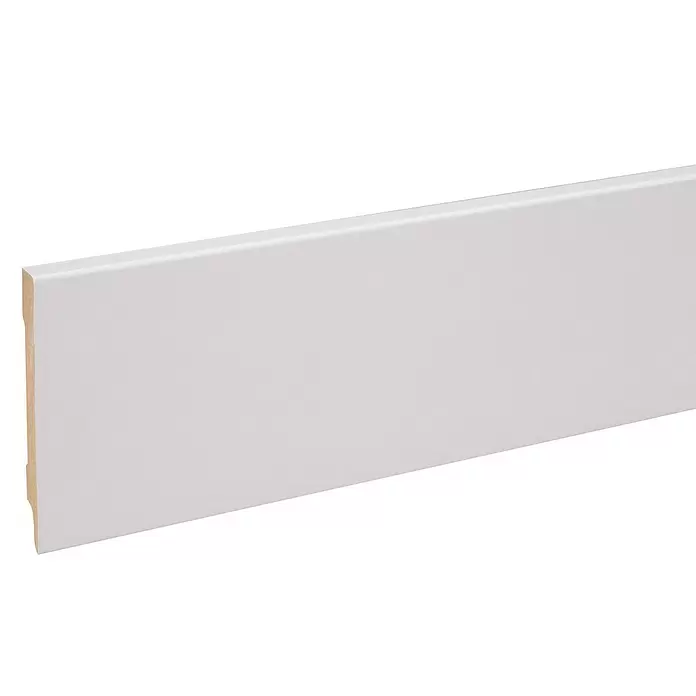 Muurplint Blokvormig Wit - 240 cm x 12 mm x 120 mm, Wit - Close-up