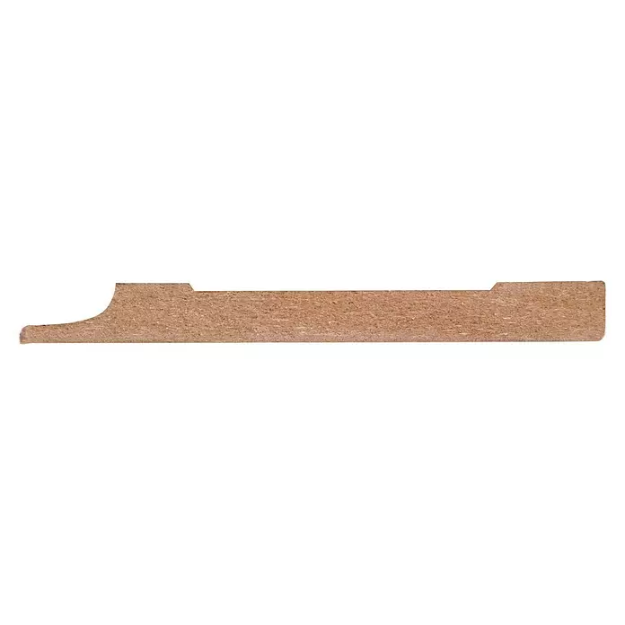 Muurplint Blokvormig Wit - 240 cm x 12 mm x 120 mm, Wit - Vooraanzicht