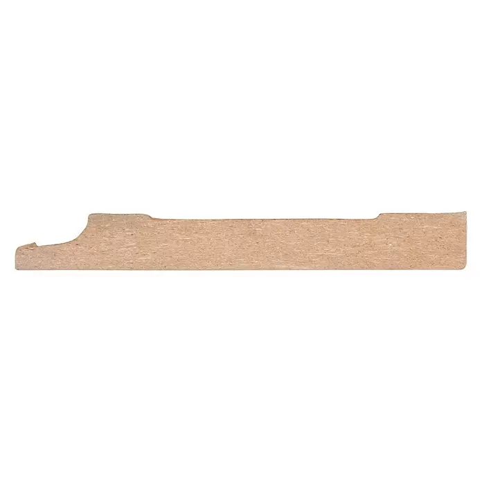 Muurplint Blokvormig Wit - 240 cm x 15 mm x 120 mm, Wit - Zijaanzicht rechts