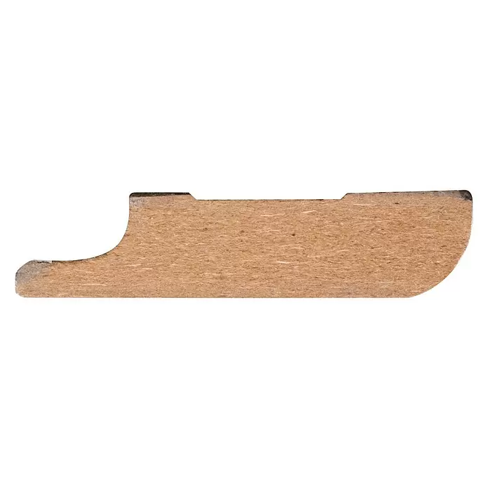 Muurplint Wit - 240 cm x 18 mm x 81 mm, Wit - Zijaanzicht links