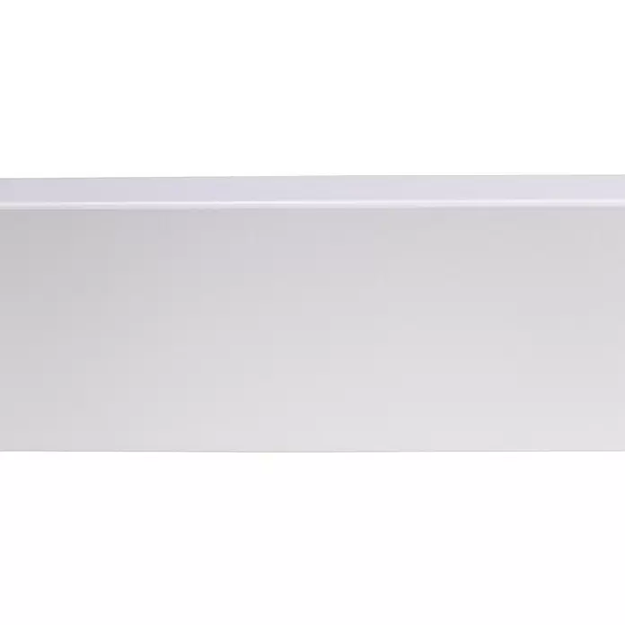 Plint met kabelkanaal Wit - 260 cm x 80 mm x 19 mm, Wit - Close-up