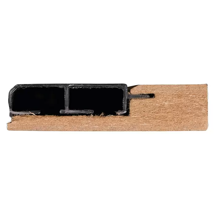 Plint met kabelkanaal Wit - 260 cm x 80 mm x 19 mm, Wit - Zijaanzicht rechts