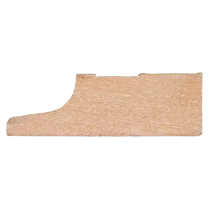 Muurplint Blok Wit - 244 cm x 18 mm x 58 mm, Wit - Zijaanzicht rechts