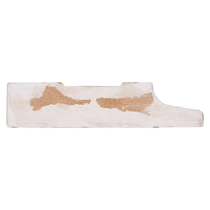Muurplint Blok Wit - 244 cm x 18 mm x 79 mm, Wit - Zijaanzicht links