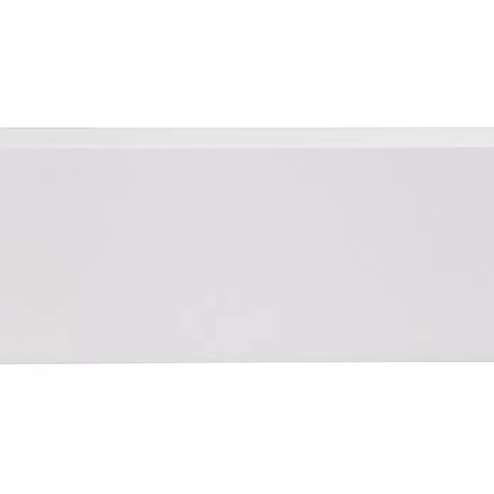 Muurplint Blok Wit - 244 cm x 18 mm x 119 mm, Wit - Close-up