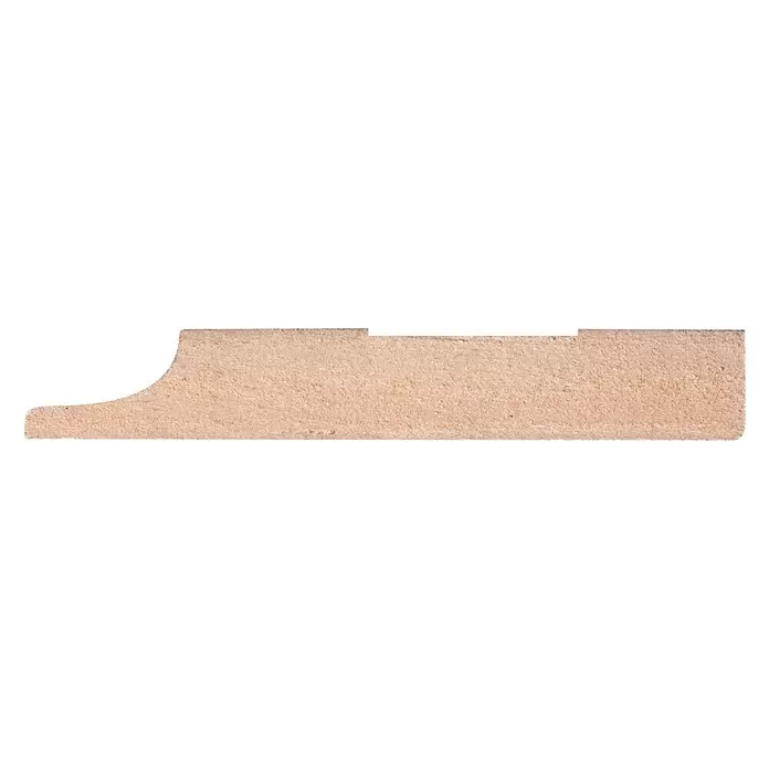 Muurplint Gelakt Wit RAL9010 - 244 cm x 15 mm x 94 mm, Wit - Zijaanzicht links