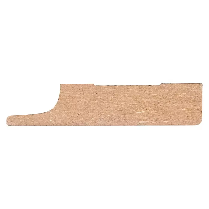 Muurplint Blokvormig Wit - 240 cm x 15 mm x 70 mm, Wit - Zijaanzicht rechts