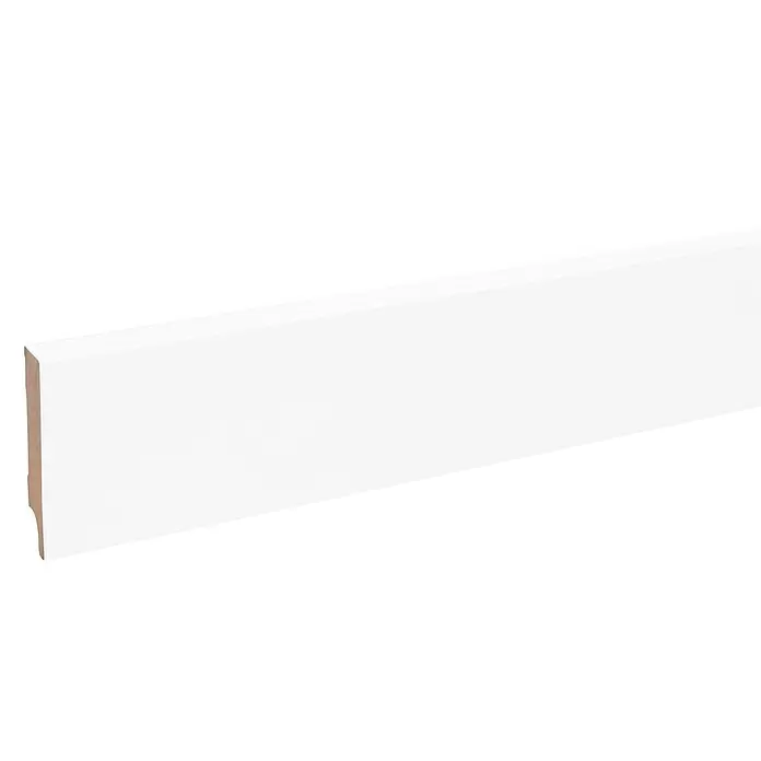 Muurplint Blokvormig Wit - 240 cm x 18 mm x 100 mm, Wit - Close-up