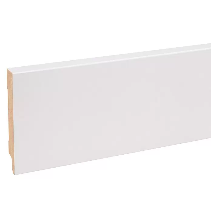 Muurplint Blokvormig Wit - 240 cm x 18 mm x 122 mm, Wit - Close-up