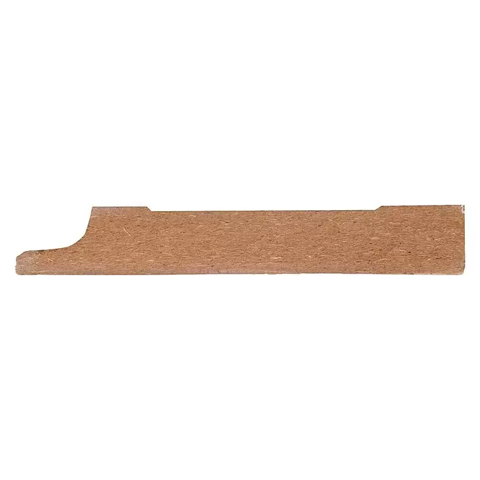 Muurplint Blokvormig Wit - 240 cm x 18 mm x 122 mm, Wit - Zijaanzicht rechts