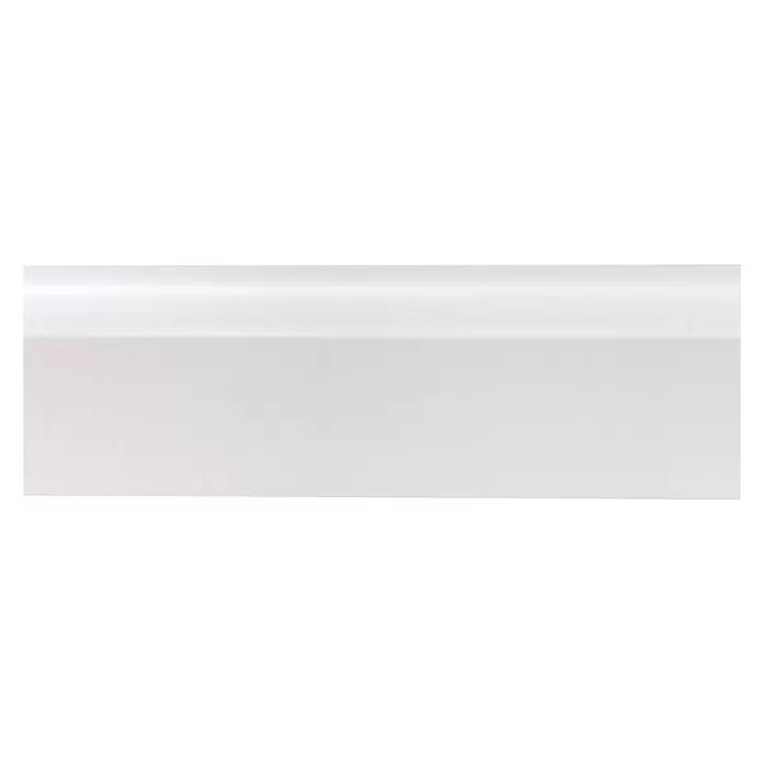 Muurplint Wit - 240 cm x 18 mm x 59 mm, Wit - Close-up