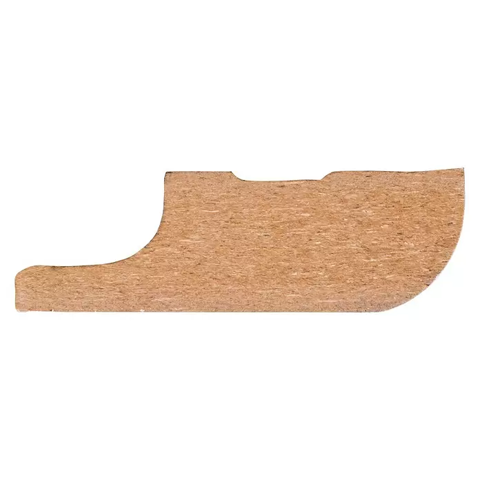 Muurplint Wit - 240 cm x 18 mm x 59 mm, Wit - Zijaanzicht rechts
