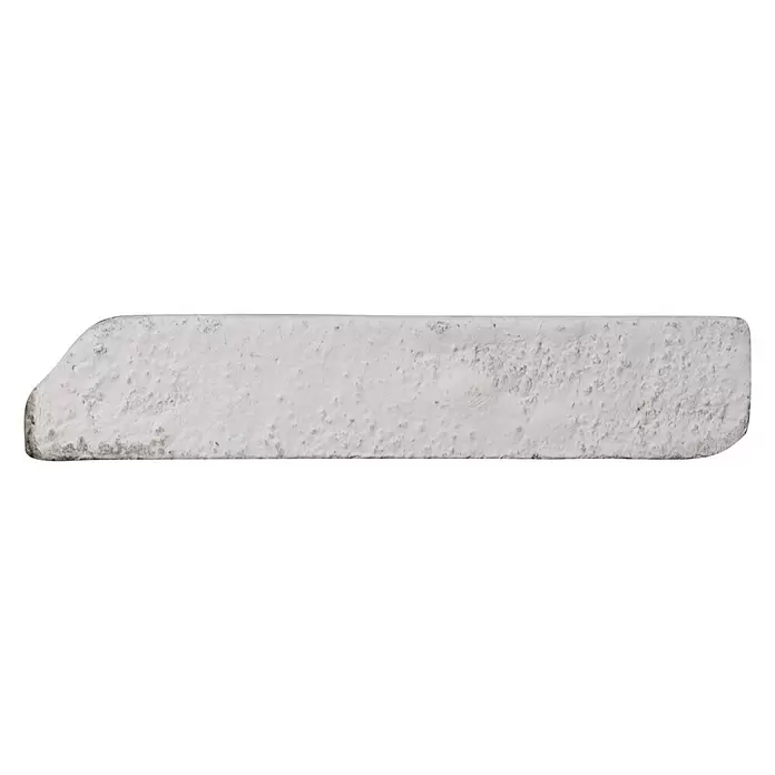 Muurplint Wit - 244 cm x 45 mm x 9 mm, Wit - Zijaanzicht rechts