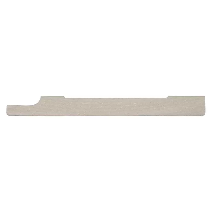 Muurplint Wit - 488 cm x 12 mm x 119 mm, Wit - Zijaanzicht rechts