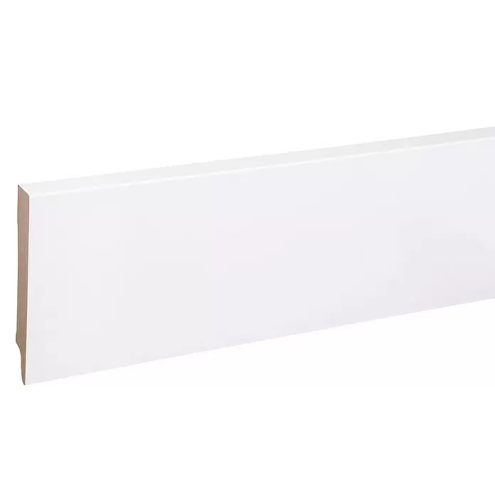 Muurplint Blok Wit RAL9003 - 244 cm x 18 mm x 119 mm, Wit - Close-up
