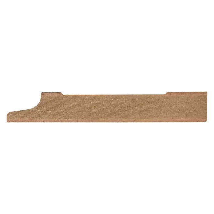 Muurplint Blok Wit RAL9003 - 244 cm x 18 mm x 119 mm, Wit - Zijaanzicht links