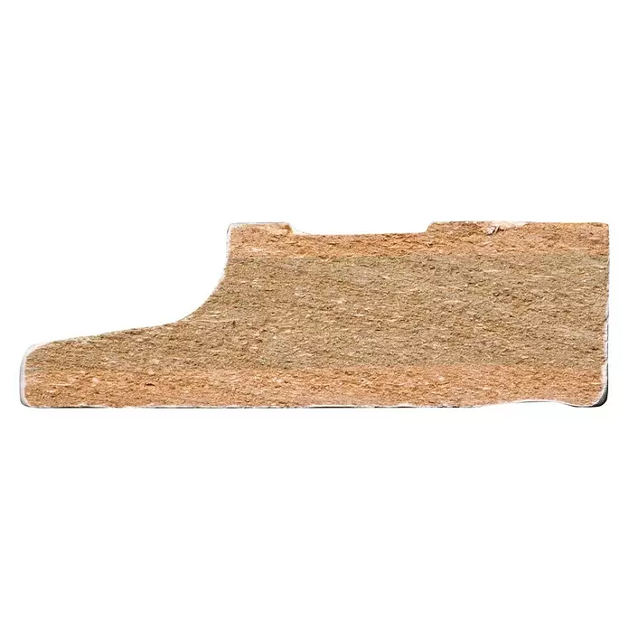Muurplint Blok Wit RAL9003 - 244 cm x 18 mm x 57 mm, Wit - Zijaanzicht links