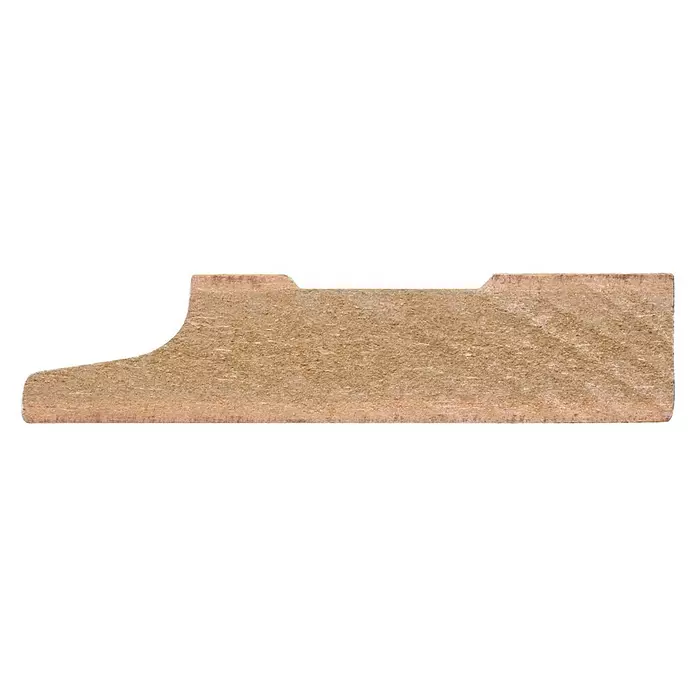 Muurplint Blok Wit RAL9003 - 244 cm x 18 mm x 79 mm, Wit - Zijaanzicht rechts